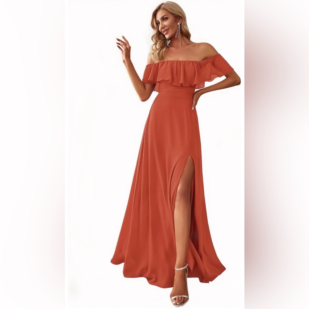 Moving Sale!  Off-Shoulder Chiffon Dress